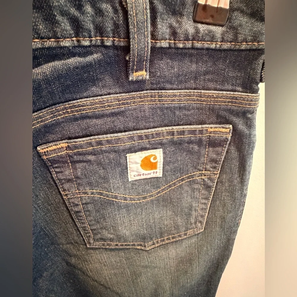 Carhartt Women Bootcut Jeans 8x28 Stretch Traditional Fit Dark Wash Workwear NEW